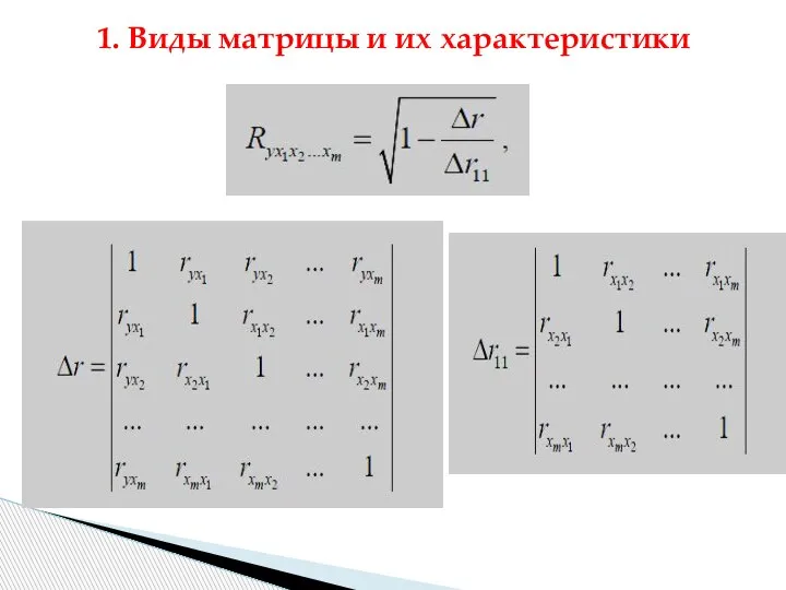 1. Виды матрицы и их характеристики