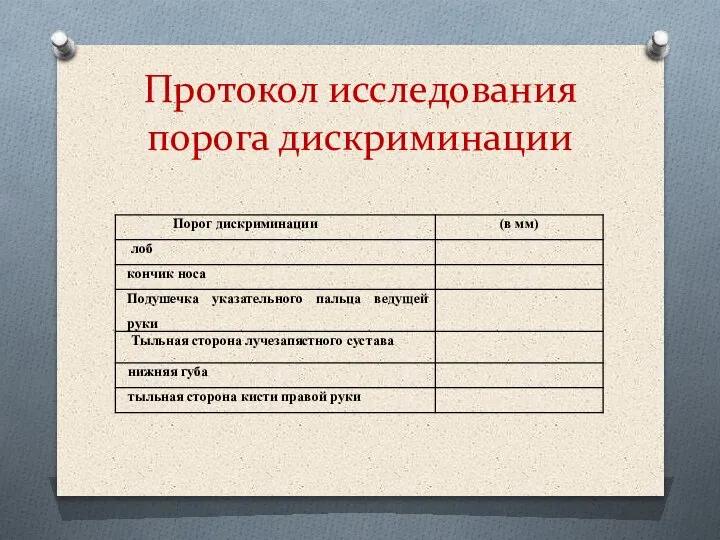 Протокол исследования порога дискриминации