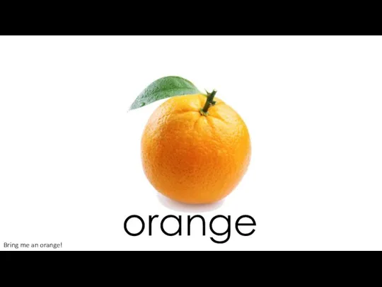 orange Bring me an orange!