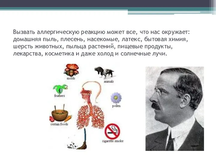 Вызвать аллергическую реакцию может все, что нас окружает: домашняя пыль, плесень, насекомые,