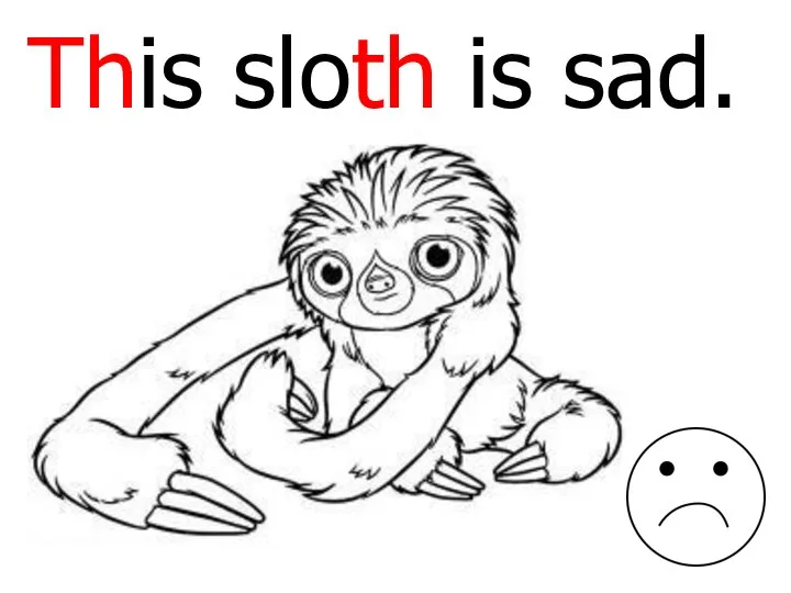 This sloth is sad.