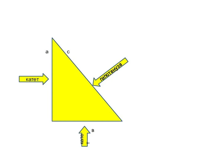 катет гипотенуза катет а в с