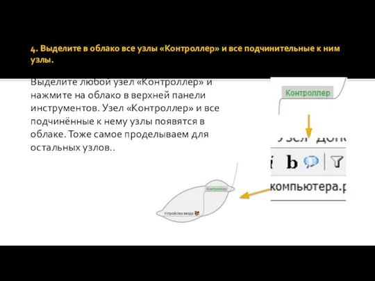 4. Выделите в облако все узлы «Контроллер» и все подчинительные к ним