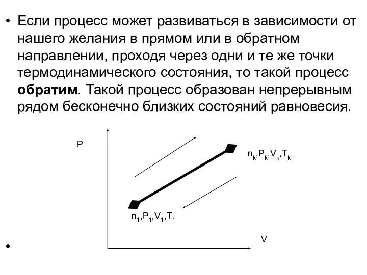 Если процесс может развиваться в зависимости от нашего желания в прямом или