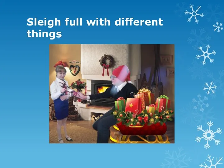 Sleigh full with different things
