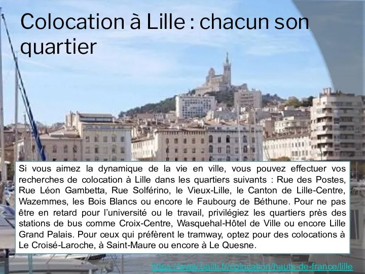 Colocation à Lille : chacun son quartier Si vous aimez la dynamique