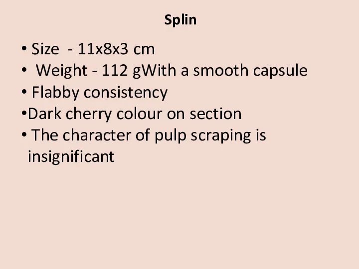 Splin Size - 11x8x3 cm Weight - 112 gWith a smooth capsule