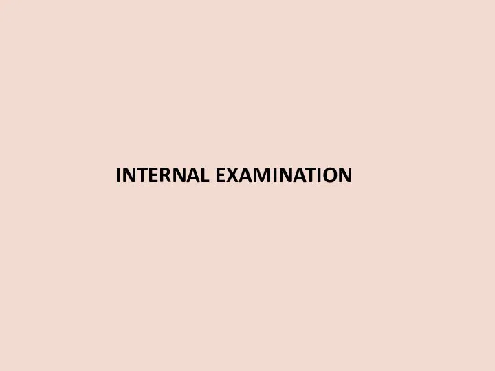 INTERNAL EXAMINATION