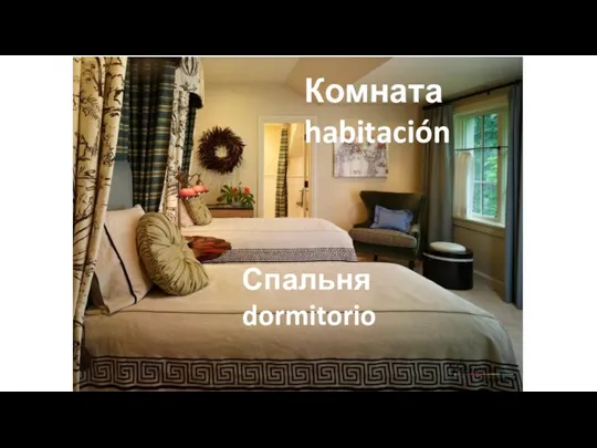 Комната habitación Спальня dormitorio