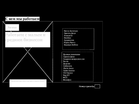 С кем мы работаем Номер страницы [описание картинки или цвета заднего фона]