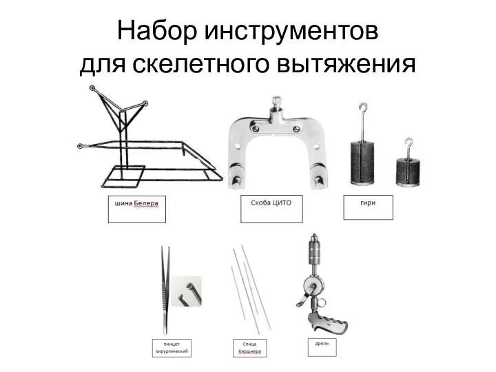 Набор инструментов для скелетного вытяжения