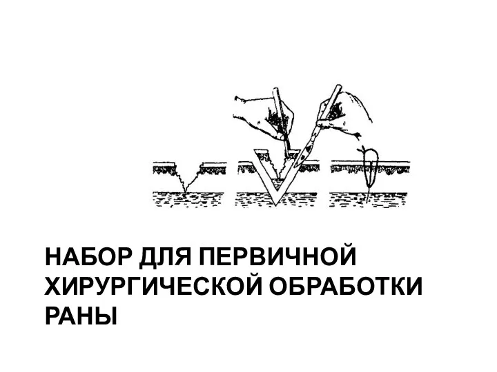 НАБОР ДЛЯ ПЕРВИЧНОЙ ХИРУРГИЧЕСКОЙ ОБРАБОТКИ РАНЫ