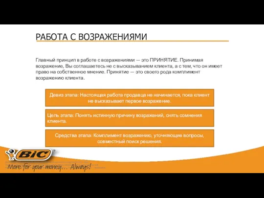 РАБОТА С ВОЗРАЖЕНИЯМИ Исключительные авторские права на данные материалы принадлежат ООО «Бест".