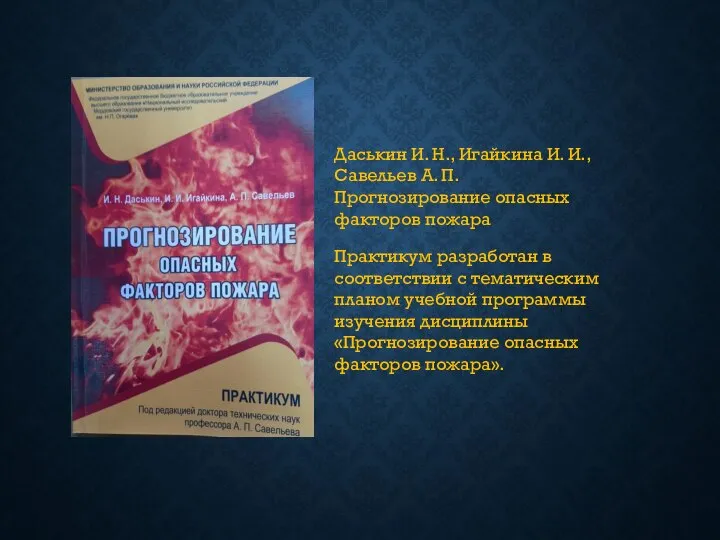 Даськин И. Н., Игайкина И. И., Савельев А. П. Прогнозирование опасных факторов