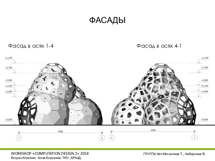 ФАСАДЫ WORKSHOP «COMPUTATION DESIGN 2» 2018 Богдан Коровин; Анна Коровина; ТИУ; АРХиД;