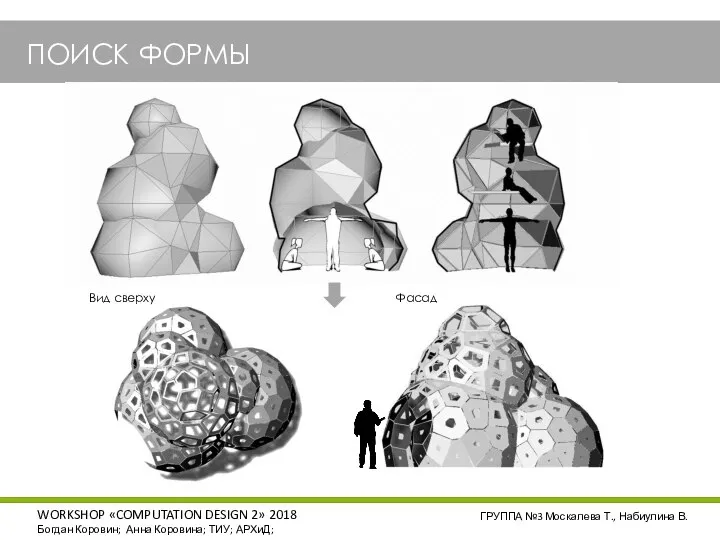 ПОИСК ФОРМЫ WORKSHOP «COMPUTATION DESIGN 2» 2018 Богдан Коровин; Анна Коровина; ТИУ;