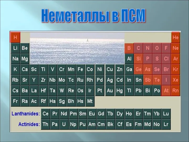 Неметаллы в ПСМ