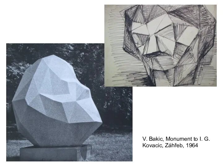 V. Bakic, Monument to I. G. Kovacic, Záhřeb, 1964