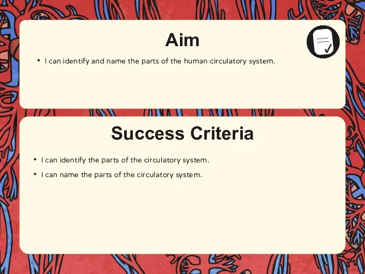 Success Criteria Aim I can identify and name the parts of the