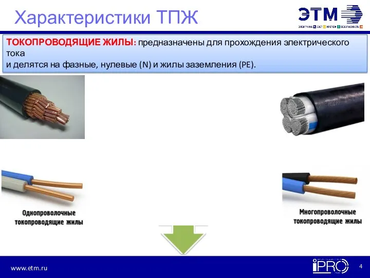 Характеристики ТПЖ ТОКОПРОВОДЯЩИЕ ЖИЛЫ: предназначены для прохождения электрического тока и делятся на