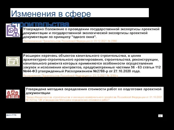 Изменения в сфере строительства Утверждено Положение о проведении государственной экспертизы проектной документации