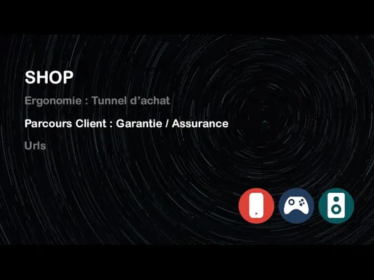 Ergonomie : Tunnel d’achat Parcours Client : Garantie / Assurance SHOP Urls