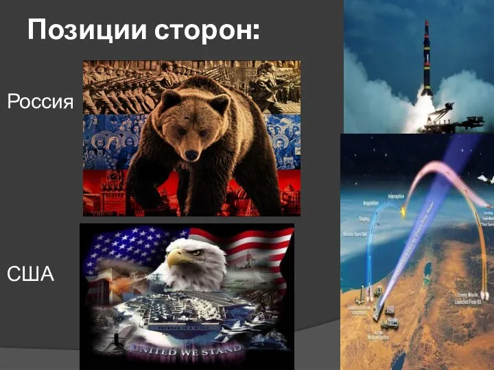 Позиции сторон: Россия США