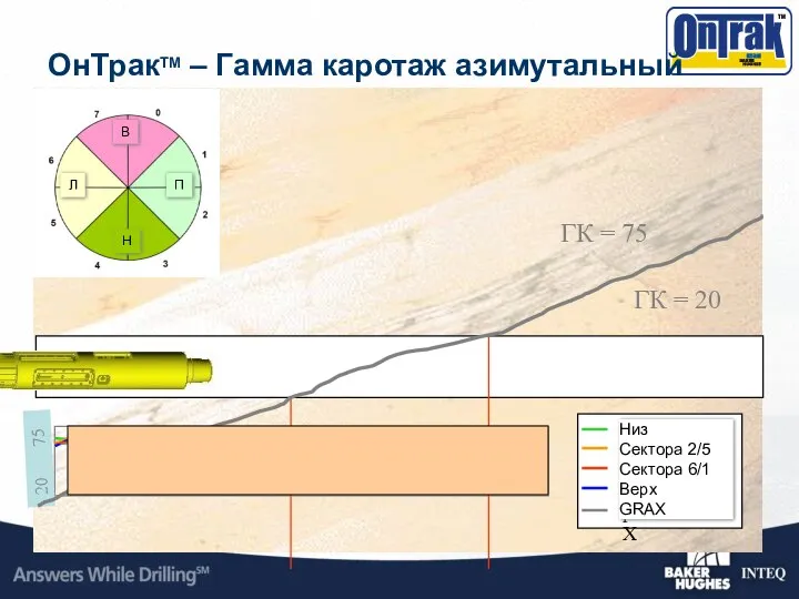 ГК = 75 ГК = 20 20 75 Down Sector 2/5 Up