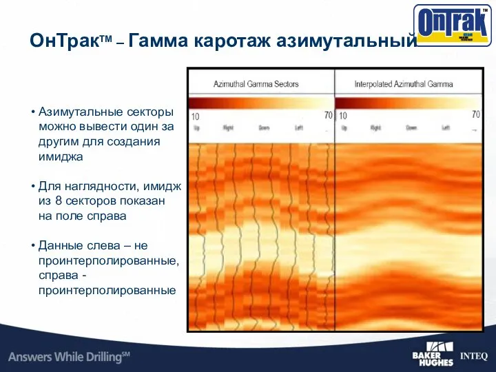 Азимутальные секторы можно вывести один за другим для создания имиджа Для наглядности,