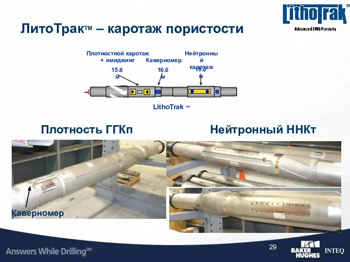 Плотность ГГКп Каверномер Нейтронный ННКт ЛитоТракTM – каротаж пористости