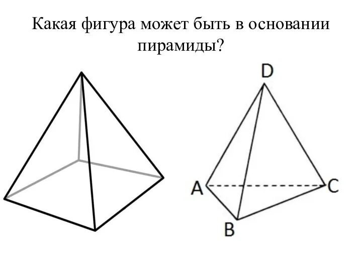 Какая фигура может быть в основании пирамиды?