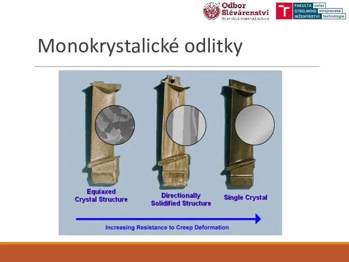 Monokrystalické odlitky