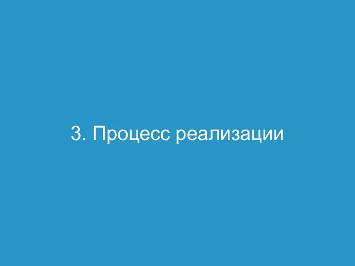 3. Процесс реализации