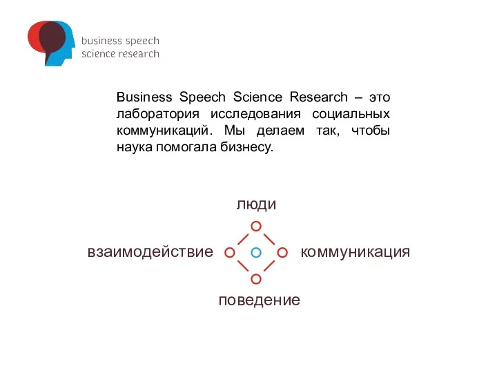 Business Speech Science Research – это лаборатория исследования социальных коммуникаций. Мы делаем