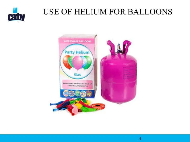 USE OF HELIUM FOR BALLOONS