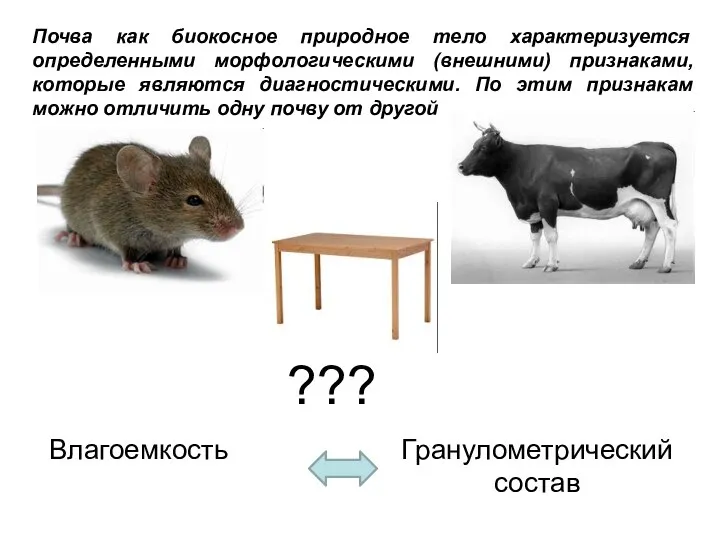 Почва как биокосное природное тело характеризуется определенными морфологическими (внешними) признаками, которые являются