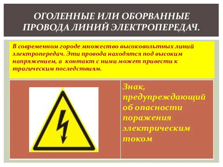 В современном городе множество высоковольтных линий электропередач. Эти провода находятся под высоким