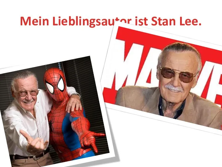 Mein Lieblingsautor ist Stan Lee.