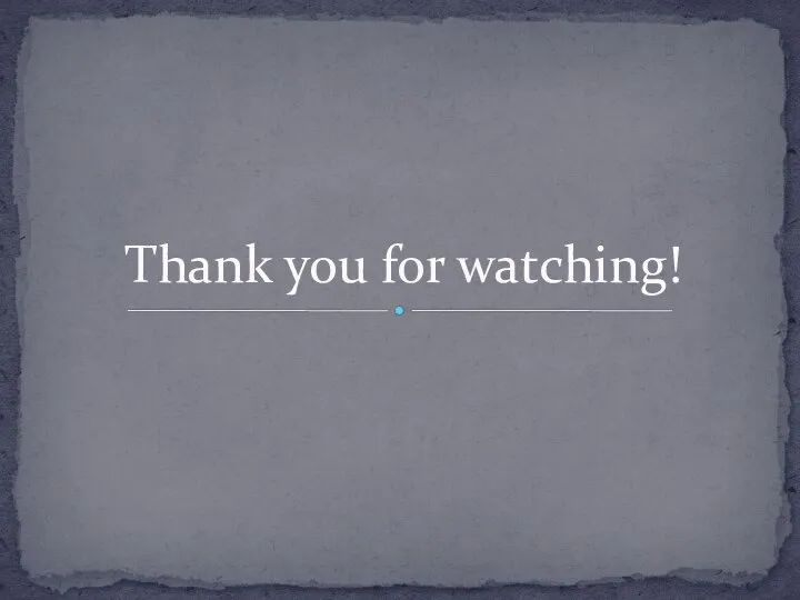 Thank you for watching!