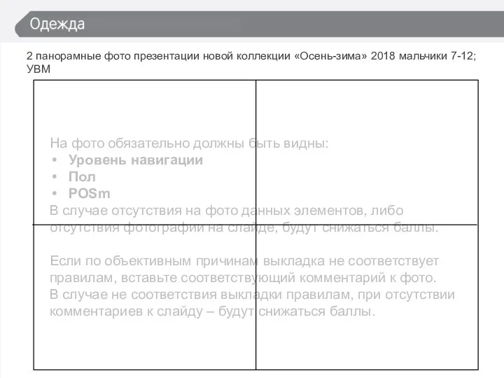 На фото обязательно должны быть видны: Уровень навигации Пол POSm В случае