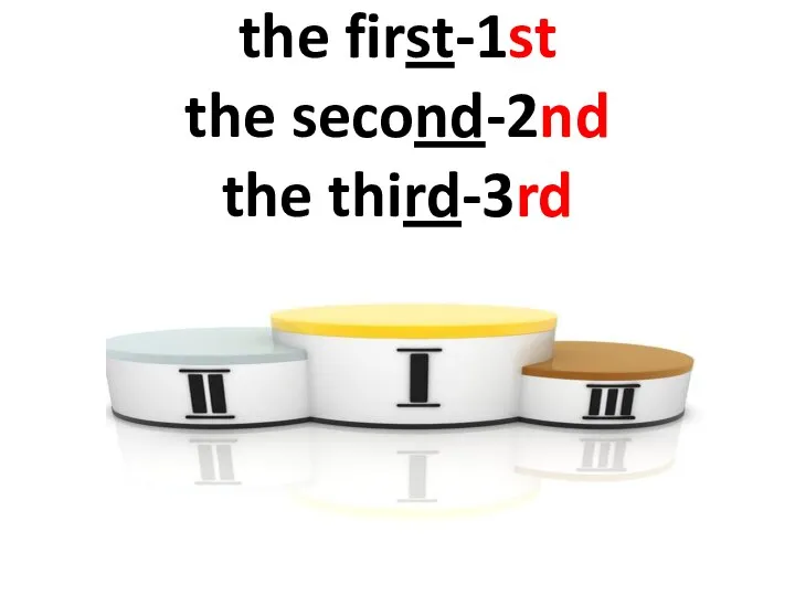 the first-1st the second-2nd the third-3rd