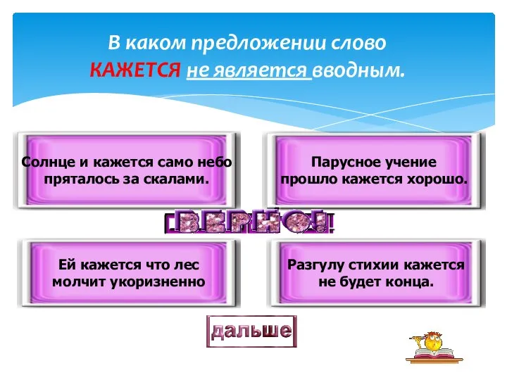 В каком предложении слово КА­ЖЕТСЯ не является вводным. Ей кажется что лес