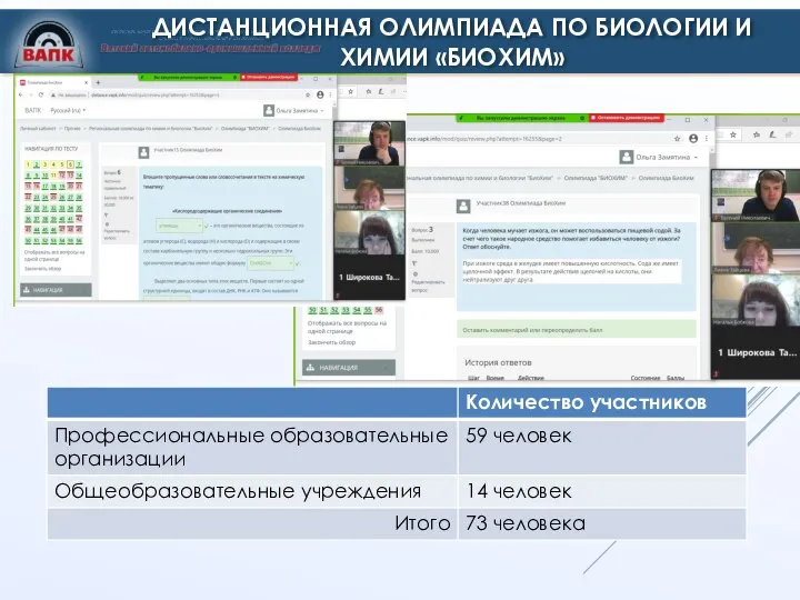 ДИСТАНЦИОННАЯ ОЛИМПИАДА ПО БИОЛОГИИ И ХИМИИ «БИОХИМ»