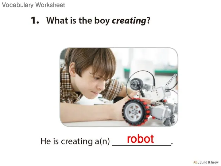 robot Vocabulary Worksheet