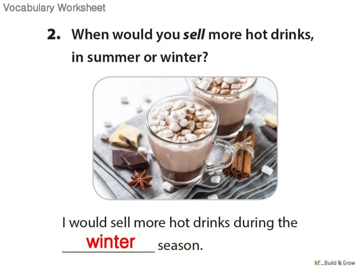 winter Vocabulary Worksheet