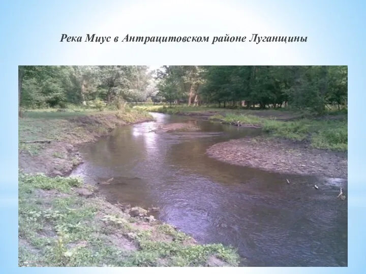 Река Миус в Антрацитовском районе Луганщины