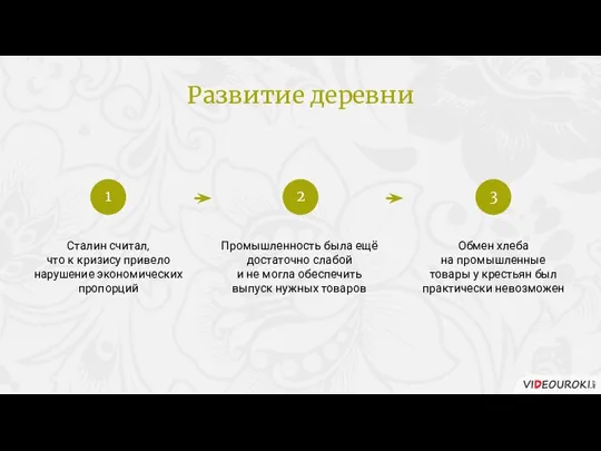 Сталин считал, что к кризису привело нарушение экономических пропорций Промышленность была ещё