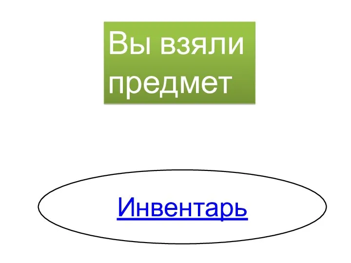 Вы взяли предмет Инвентарь