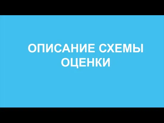 ОПИСАНИЕ СХЕМЫ ОЦЕНКИ