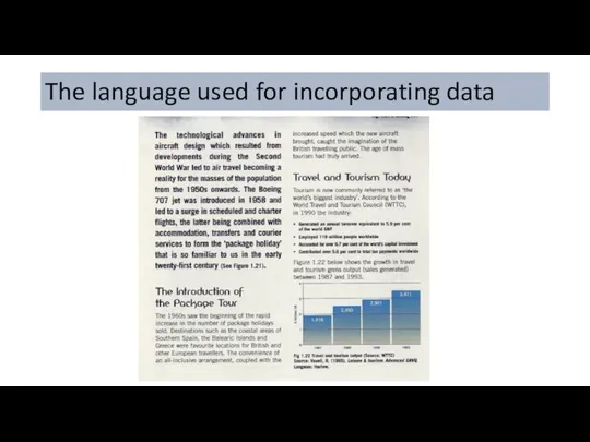 The language used for incorporating data